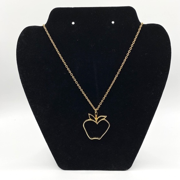 SARAH COV Vintage Goldtone Big Apple Necklace - Picture 8 of 9